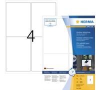 Herma 9539 Etiquette plastique 99.1 x 139 mm film, mat blanc 160 pc(s) fixation extra-forte imprimante laser, imprimante laser couleur, photocopieuse,