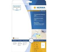 Herma A4, Transparent, Rectangle, Permanent, A4, Universel, Polyester