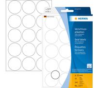 HERMA - Adhésif extra fort - transparent - 32 mm rond 240 étiquette(s) (16 feuilles x 15) Étiquettes
