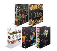 HERMA Classeurs de cuisine Flavors A4 7 cm – Lot de 5 – Finition brillante