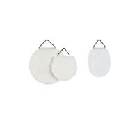 HERMA 5753 Lot de 8 crochets de suspension pour photos à coller (Ø 26 x 35 mm, papier avec structure en lin) autocollants, permanents, charge maximale 100 g, blanc