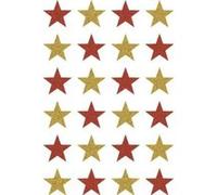 Herma Autocollants de Noël Magic 3732 – Étoiles pailletées brillantes – Feuille 24 pièces Or