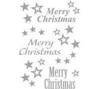 Herma autocollant de noël magic merry christmas brillant 1 feuille de 24 3731 argent G