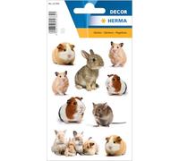 HERMA Autocollant souris, hamster pour enfants et tout-petits, avec motif de cochon d'Inde, lapin, pour album photo, scrapbooking, cadeau d'anniversaire, décoration DIY