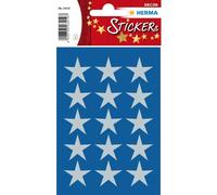 Autocollants de Noel DECOR 'étoiles', 22 mm, argent