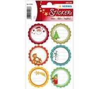 HERMA Autocollants de Noel DECOR 'voeux de Noel', pailleté G