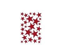 Herma Autocollants de Noël Magic «Étoiles rouges» – Feuille 26 autocollants – Pailletés