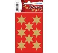 Herma - Autocollants de Noël - Motif : étoile dorée - 33 mm