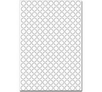 - Blanc - diamètre 8 mm 5632 étiquette(s) (32 feuille(s) x 176 étiquettes multi-emploi