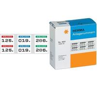 HERMA - Blanc, vert - 15 x 22 mm 2000 étiquette(s) (1000 feuille(s) x 2 étiquettes numérotées autocollantes