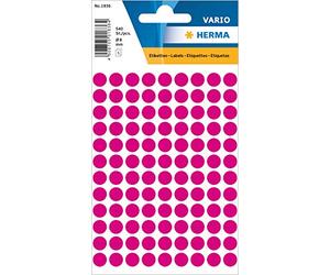 HERMA - Cahiers, bloc-notes - 540 Etiquettes rondes 8mm Rose