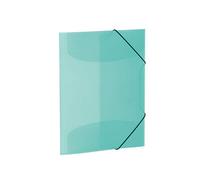 HERMA Chemises à élastique Translucide en Turquoise, A4, plastique robuste, avec 3 rabats intérieurs, 1 porteé de chemise