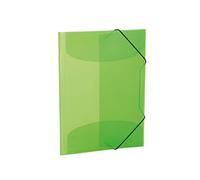 HERMA Chemises à élastique Translucide en Vert, A4, plastique robuste, avec 3 rabats intérieurs, 1 porteé de chemise