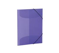HERMA Chemises à élastique Translucide en Violet, A4, plastique robuste, avec 3 rabats intérieurs, 1 porteé de chemise