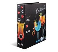 HERMA Classeur à cocktails, format A4, 7 cm de large, classeur de recettes à écrire et à classer soi-même, motif de cuisine, livre de recettes avec finition brillante et impression intérieure pour