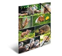 HERMA Classeur A3 rongeurs, pour enfant, en carton, avec motif animal, élastique, rabat intérieur et impression intérieure pour garçons et filles