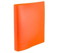 HERMA Classeur A4 19711 - Orange fluo translucide - 2 anneaux - 25 mm de large - Avec support de maintien - Pour l'école et le bureau - Classeur à anneaux en plastique robuste pour garçons et filles