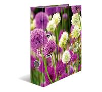 HERMA Classeur A4 à fleurs violettes de 7 cm de large, pour enfants, avec motif de plantes, classeur coloré avec impression intérieure, pour garçons et filles
