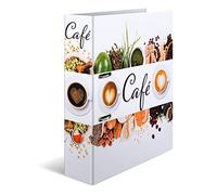 HERMA Classeur A4 Café, 7 cm de Large, pour Recettes à Écrire et Classer, Motif de Cuisine, Livre avec Finition Brillante et Impression Intérieure