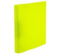 Herma Classeur plastique A4 translucide jaune fluo 2 anneaux 25 mm fin pour garçons