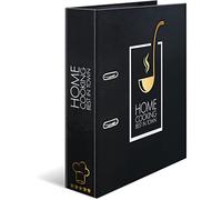 Herma Classeur de Recettes pour Recettes - Format A4 - Dos de 70 mm - avec décorations dorées et registre 6 pièces - 1 Dossier