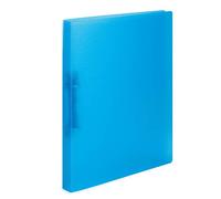HERMA Classeurs á 2 anneaux A4 Translucide Bleu, dos de 25 mm, Classeur souple en plastique, Avec compresseur