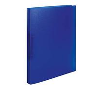 HERMA Classeurs á 2 anneaux A4 Translucide Bleu foncé, dos de 25 mm, Classeur souple en plastique, Avec compresseur