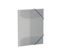 HERMA Elastic Folder Translucent in Grey, A3, Sturdy Plastic, with 3 Inner Flaps