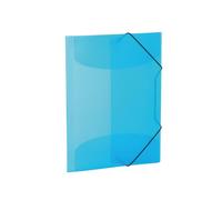 HERMA Elastic Folder Translucent in Light Blue, A3, Sturdy Plastic, with 3 Inner