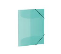 HERMA Elastic Folder Translucent in Turquoise, A3, Sturdy Plastic, with 3 Inner