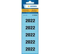 HERMA étiquette de contenu de classeur "2022" 60 x 26 mm imprimé bleu 100 étiquettes