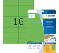 HERMA Lot de 4554 étiquettes colorées au format A4 amovibles (105 x 37 mm, 20 feuilles, papier mat) autocollantes, imprimables, étiquettes de couleur déhoussables et repositionnables, 320 étiquettes adhésives, vertes