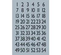 HERMA - étiquettes à chiffres 1-160, diamètre: 8 mm, en papier, noir sur assortis, 6 feuilles