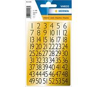 HERMA Étiquettes adhésives nombres 1-100 (13 x 12 mm) Doré
