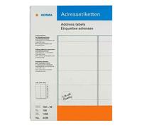 HERMA - Etiquettes adresses, 95x48mm, plié en zigzag, blanches, 1000