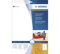 HERMA Étiquettes autocollantes A4 90 x 120 mm - Lot de 10 feuilles brillantes pour imprimante jet d'encre