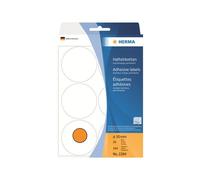 Herma - Étiquettes En Papier Polyvalentes Adhésives Permanentes - Orange Lumineux - Rondes 50 Mm 144 Rouleau(X) ( 24 Feuille(S) X 6 )