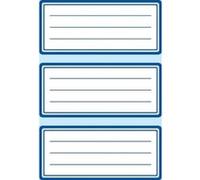 Herma 5798 - Panneaux Livre et Cahiers, Bord Bleu, 18 Étiquettes