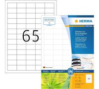 HERMA Étiquettes universelles Recyclage 38,1 x 21,2 mm 80 feuilles 5 200 étiquettes