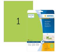 HERMA Étiquettes universelles SPECIAL 210 x 297 mm vert fluo 20 étiquettes