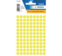 HERMA Etui de 540 étiquettes multi-usages Diamètre 8 mm Jaune fluo