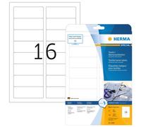 HERMA Flexible Self Adhesive Name Badge Labels, 16 Labels Per A4 Sheet, 160 Labe