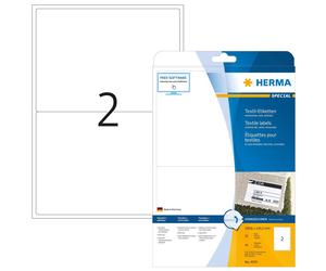 HERMA Flexible Self Adhesive Name Badge Labels, 2 Labels Per A4 Sheet, 40 Labels