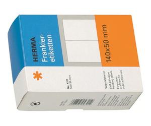 HERMA Franking labels - Auto-adhésif - blanc - 50 x 140 mm 500 étiquette(s) (250 feuille(s) x 2) étiquettes
