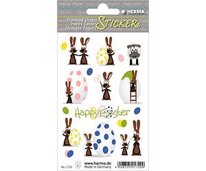 HERMA Happy Easter Stickers papier fête lapin 16x9cm