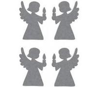 Herma 15249 Sticker Angel Felt Silver Felt Permanent 1 Sheet / 4 Stickers
