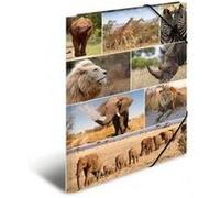Herma Chemise à élastiques «Animaux d'Afrique» Carton A3 Noir G