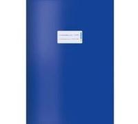 HERMA 19765 Protège-cahiers, format A5, en carton bleu, avec champ d'inscription, en papier solide et extra fort, protège-cahiers d'école, couleur