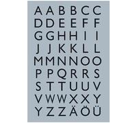 HERMA - lettres autocollantes O-Z, 33 mm, film transparent / noir, 2 planches