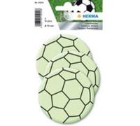 Herma leuchtsticker fuáball mini aus kunststoff, selbstklebend, rckstandsfrei wieder abls- bar, mehrfach verwendbar, leuchten G